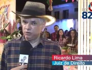 O cantor e juiz de direito Dr. Ricardo Lima abrilhantou a festa de confraternização junina do TJ/AL