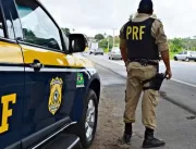 PRF flagra motorista com escopeta, pistolas e muni