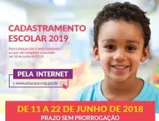 Cadastramento Escolar 2019 começa na próxima segun
