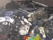 Casa pega fogo e família fica ferida em Uberlândia