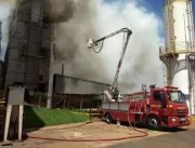 Incêndio em fábrica de grãos de Uberlândia é apaga
