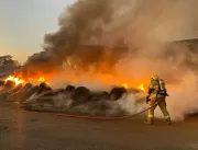 Incêndio atinge fábrica de pneus no bairro Marta H