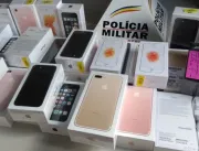 Polícia de Uberlândia recupera 100 iPhones roubado