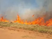 Incêndio é registrado na MGC-497 em Uberlândia