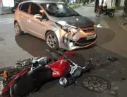  Motociclista fica gravemente ferido após acidente