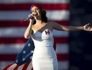 Katy Perry participa de comício de Hillary Clinton