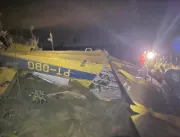 Aeronave de pequeno porte cai na zona rural de Ube
