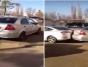 
Mulher bate em 17 carros quando tentava estaciona