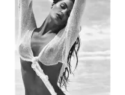 Isabeli Fontana sensualiza com top transparente e 