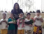 Pé de Flor encanta na frente de escola infantil em Colatina