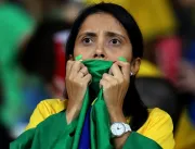 Torcida Brasileira chora com a derrota para Aleman