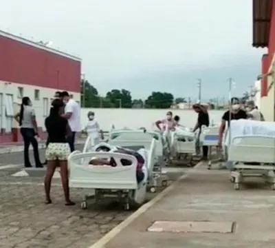 Após incêndio em hospital de Imperatriz, pacientes são retirados de ala  