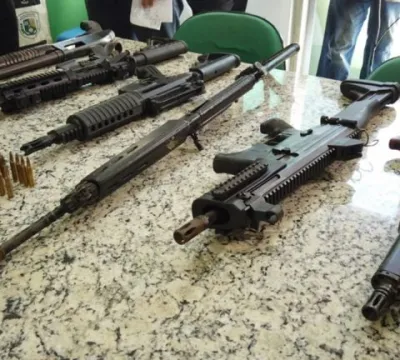 Armas que seriam utilizadas em ataques a bancos no MA e outros estados são apreendidos no PI