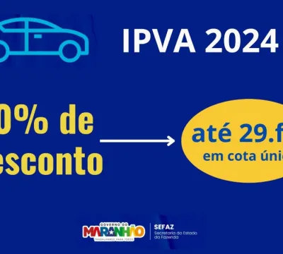Desconto de 10% para pagamento do IPVA em cota única encerra no dia 29/02