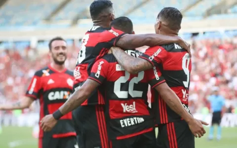 Flamengo comemora vantagem na final do Carioca.