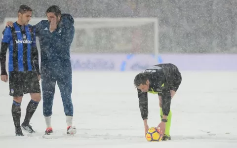 Nevasca causa adiamento do jogo entre Juventus e A