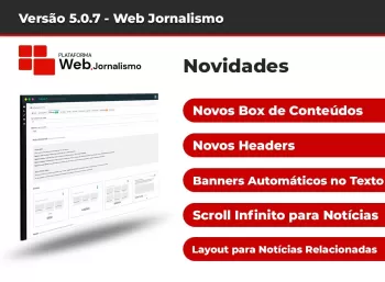 Release versão 5.0.7 da plataforma de notícias Web Jornalismo