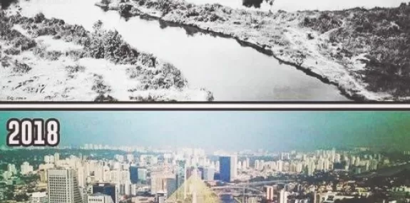 Rio Pinheiros, ontem e hoje