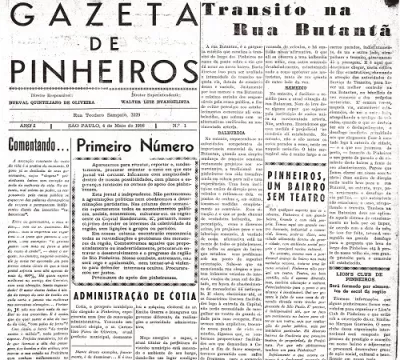 ​Gazeta de Pinheiros completa 68 anos de firme par