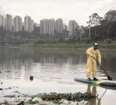 Rio Pinheiros e os prejuízos da poluição com a fal