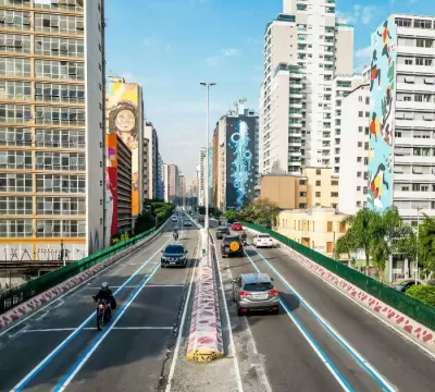 São Paulo expande Faixa Azul para motociclistas em