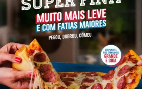 Domino’s lança a ‘Super Fina’, pizza com massa mai