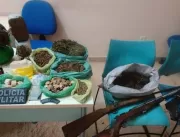 Homem é preso com armas, munições e drogas em Cach