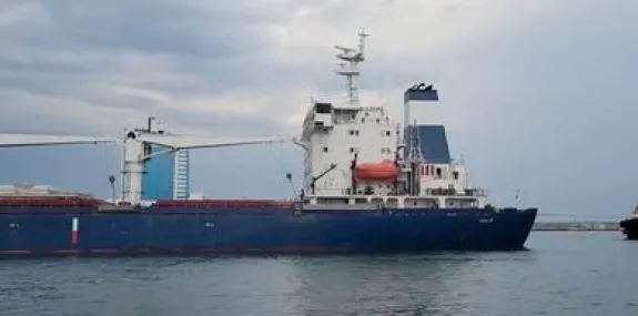 Navio de grãos zarpa de porto de Odessa, diz minis
