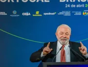 Lula é recebido na Assembleia da República e encer