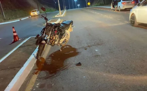 Acidente envolvendo uma motocicleta faz vítima fat