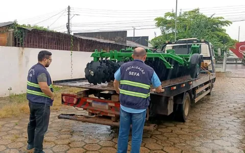 Fiscais da Sefa apreendem equipamento agrícola com nota fiscal irregular 