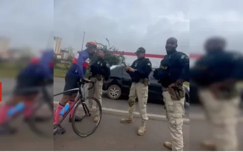 Ciclista discute com Policiais da Rodoviária Feder