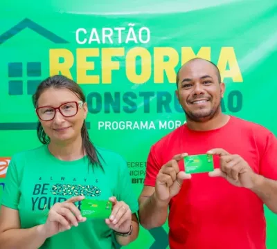 70 famílias serão beneficiadas com Cartão Reforma e Construção neste sábado