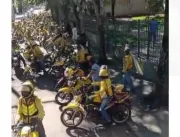Parauapebas: Mototaxistas fazem manifestação contra concorrentes por aplicativo