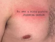 Homem em Canaã dos Carajás Tatua Nome da Prefeita em Seu Peito em Demonstração de Apoio