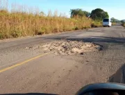 Buracos deixam estradas em situação precária e cau