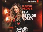 CONFIRMADO: Ela está de volta, Mariana Fagundes retorna a Canaã dos Carajás, dia 17 de novembro de 2018.