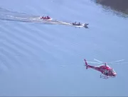 Helicóptero da PM cai na Baía de Guanabara, Rio; u