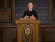 ​Zuckerberg defende Facebook em discurso sobre liberdade de expressão