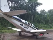 Avião usado no tráfico de drogas é abandonado no P
