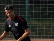 Cristiano Ronaldo chega para segundo treino no Man