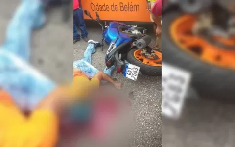 Motociclista morre atropelado por caçamba em Belém