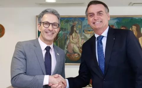 ​Romeu Zema anuncia apoio a Jair Bolsonaro no segu