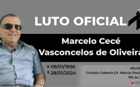 ​Velório de Marcelo Cecé será hoje de 15h às 22h n