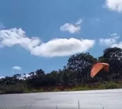 ​Homem cai de parapente em Bocaiuva