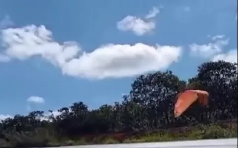 ​Homem cai de parapente em Bocaiuva