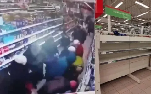 Russos brigam por açúcar em supermercados após san