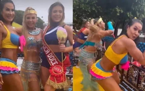 Carla Perez, Scheila Carvalho e Sheila Mello dança