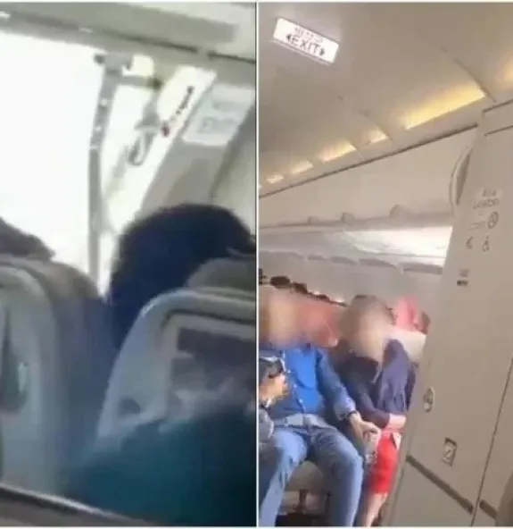 Homem abre porta de avião durante voo e é preso na