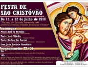 Festa de São Cristóvão inicia-se dia 19 de julho e